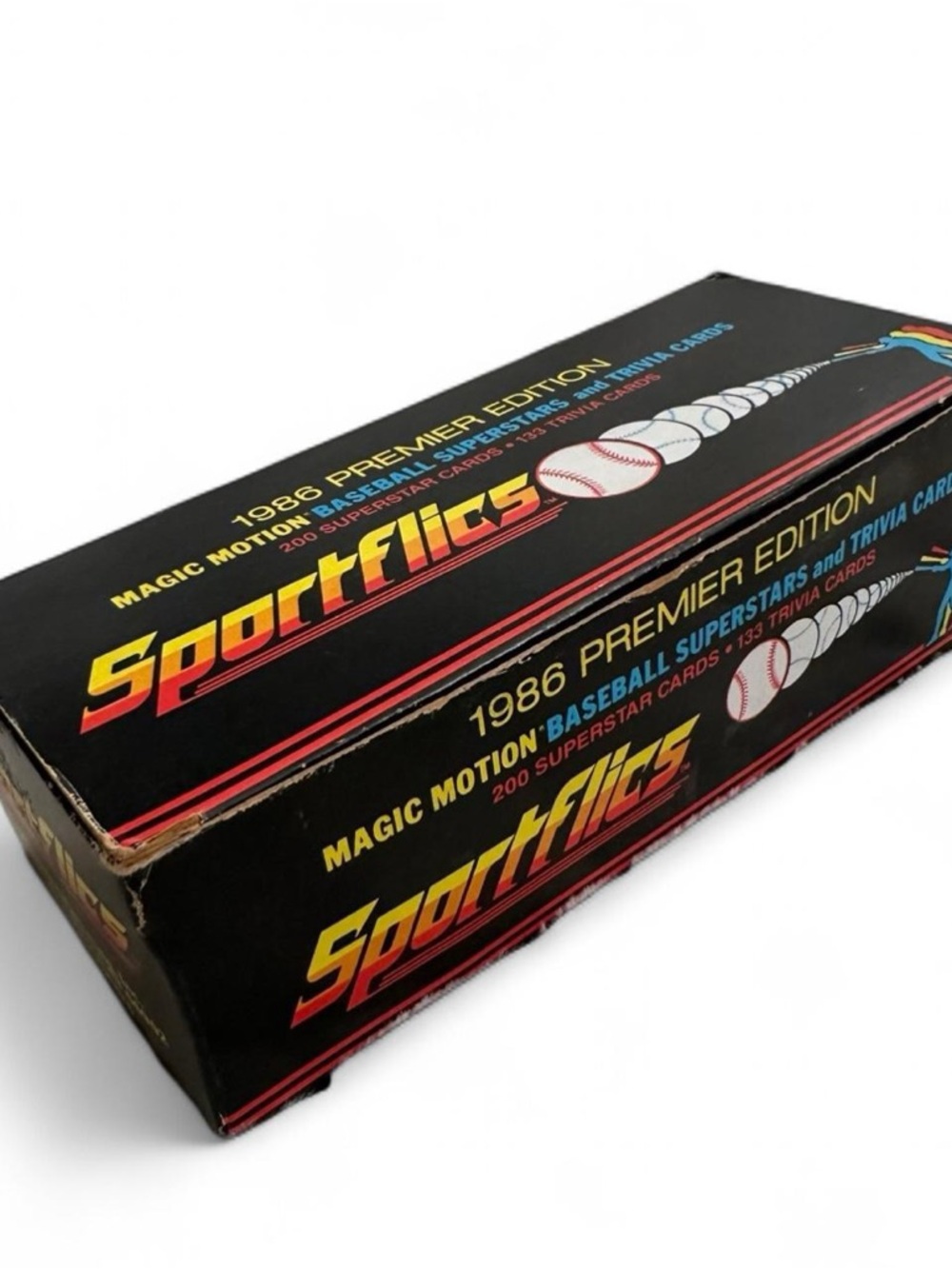 Sportflics Trading Cards 1986 Premier Edition Baseball Game Box - Black